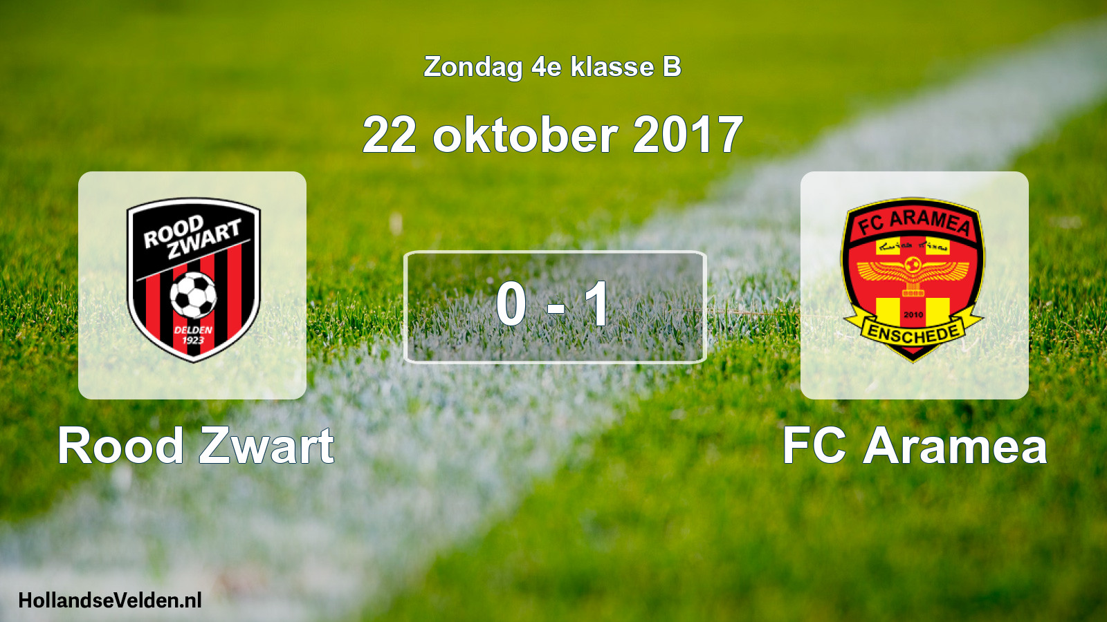 Total number of matches played: Rood Zwart - FC Aramea 0 - 1 (22 October 2017)