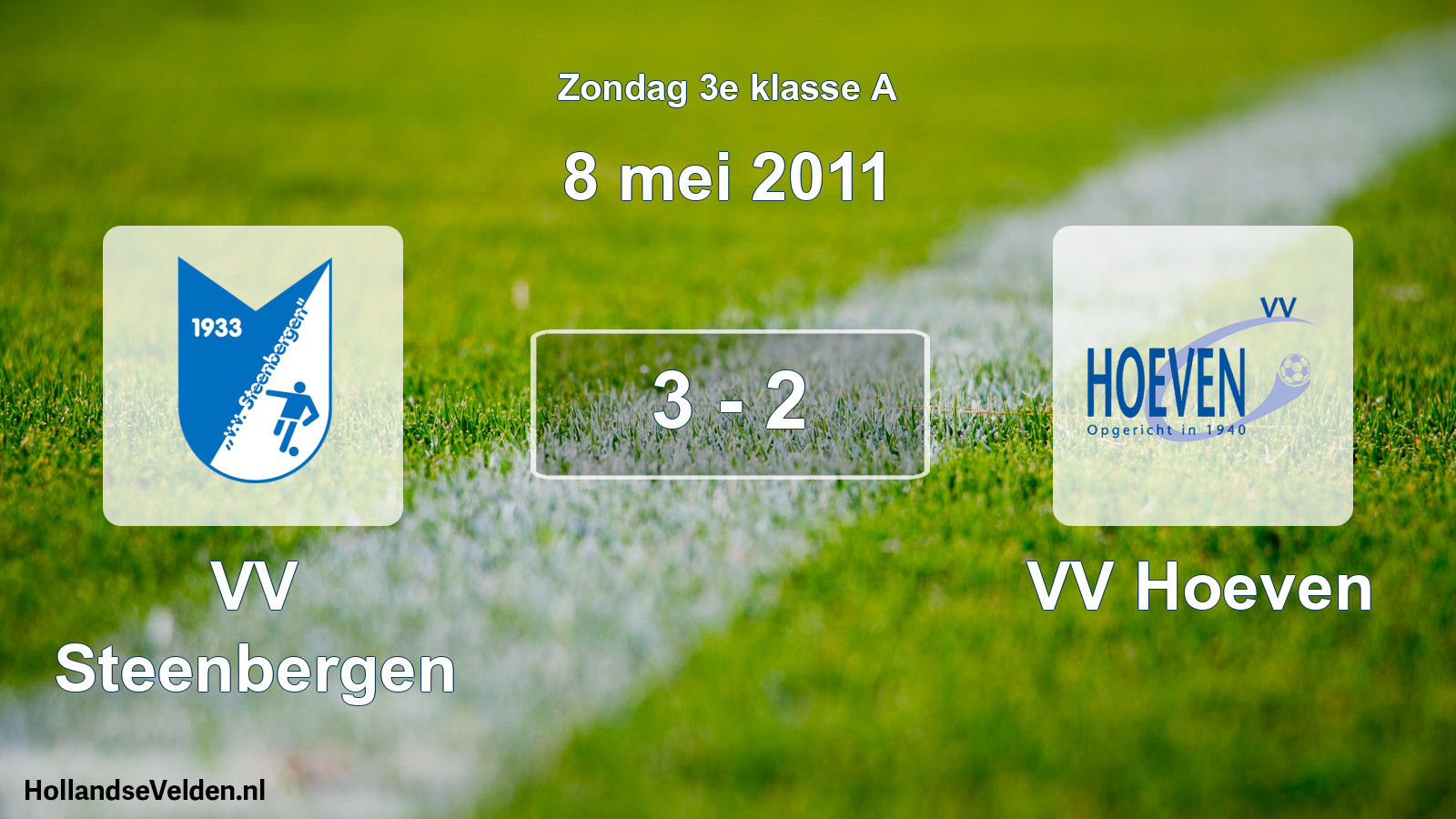 Total number of matches played: VV Steenbergen - VV Hoeven 3 - 2 (8 May 2011)