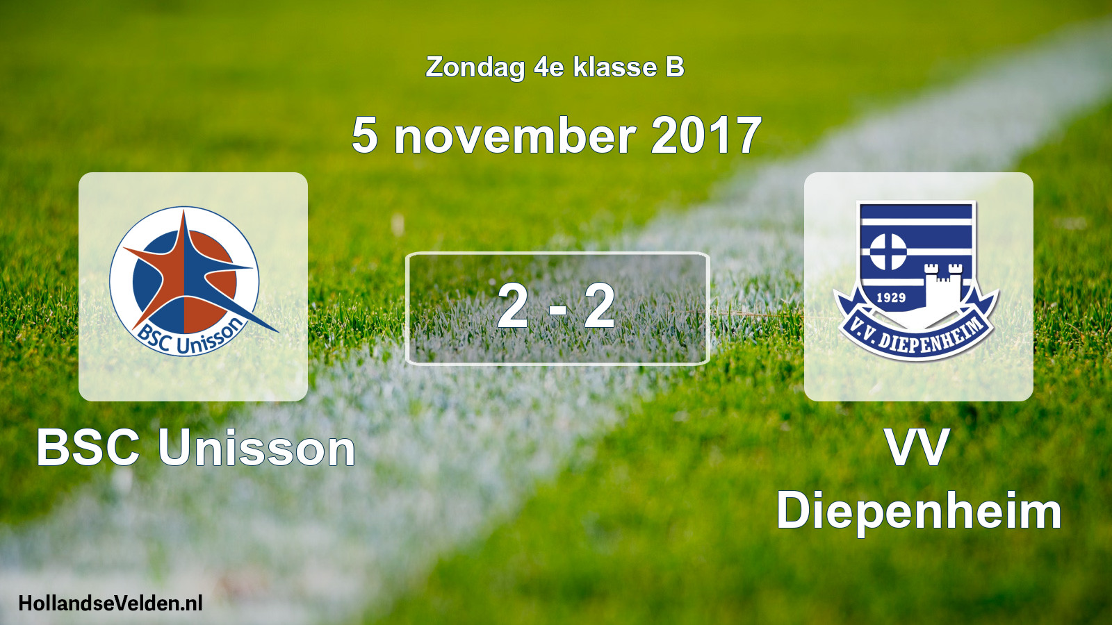 Total number of matches played: BSC Unisson - VV Diepenheim 2 - 2 (5 November 2017)