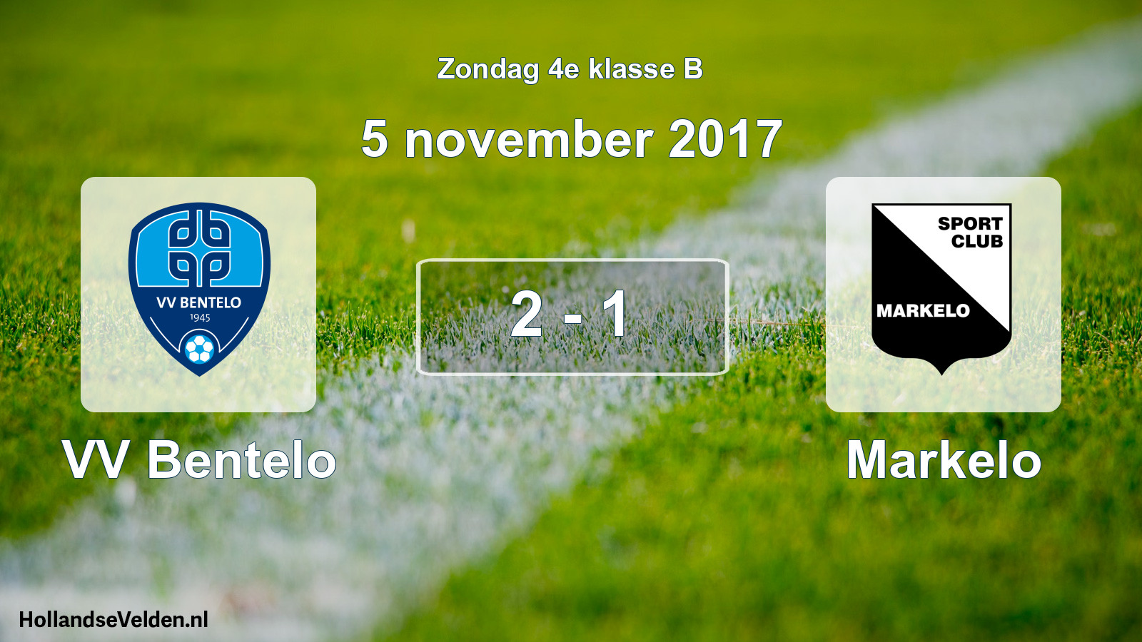 Total number of matches played: VV Bentelo - Markelo 2 - 1 (5 November 2017)