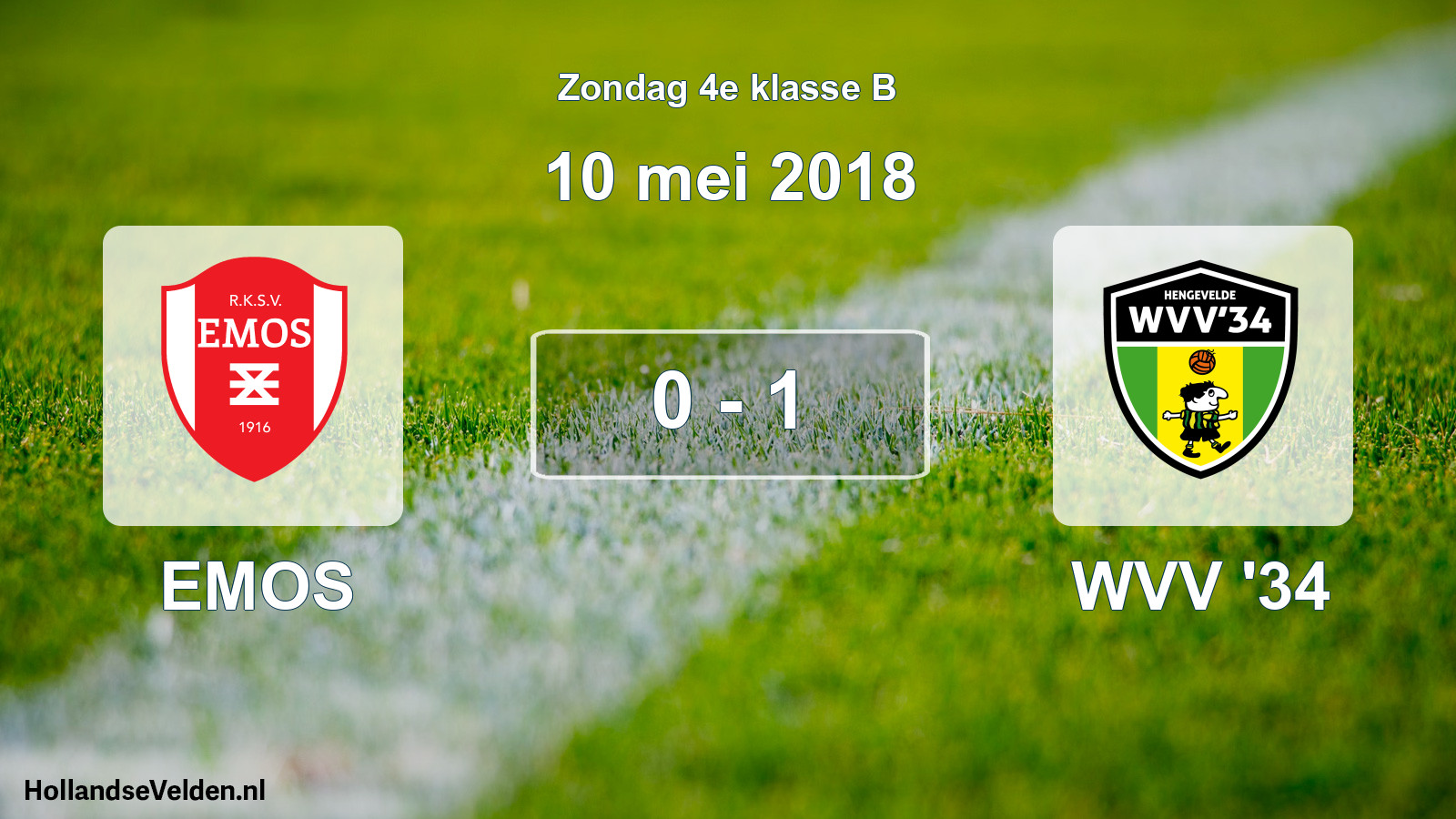 Total number of matches played: EMOS - WVV '34 0 - 1 (10 May 2018)