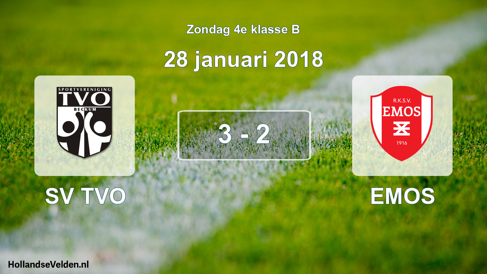 Total number of matches played: SV TVO - EMOS 3 - 2 (28 January 2018)