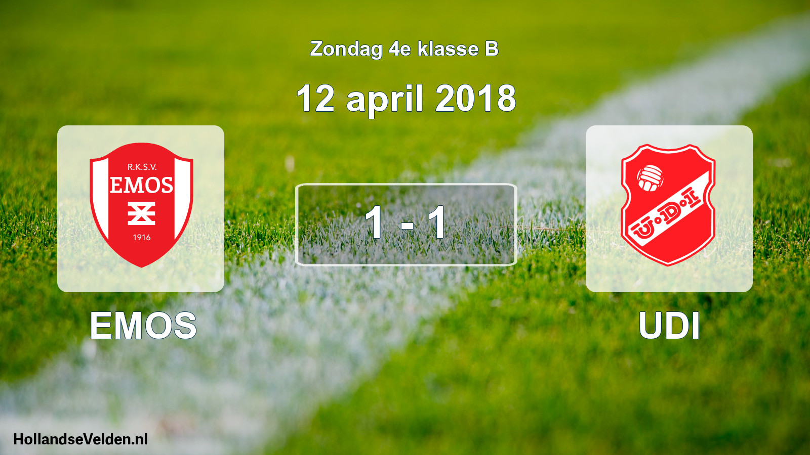 Total number of matches played: EMOS - UDI 1 - 1 (12 April 2018)