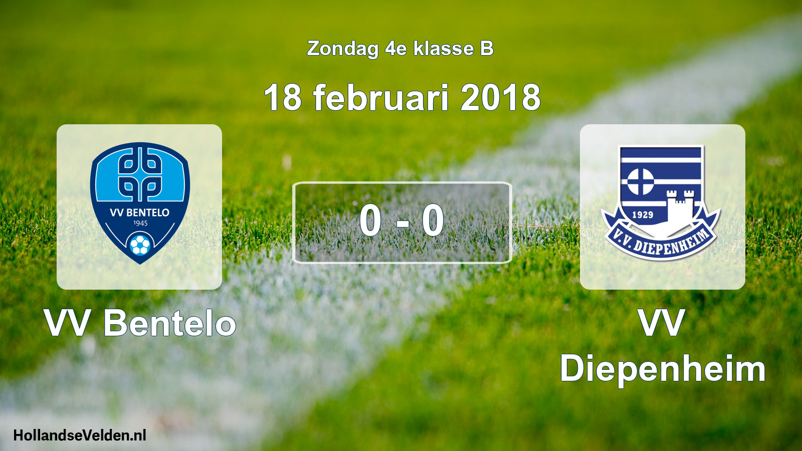 Total number of matches played: VV Bentelo - VV Diepenheim 0 - 0 (18 February 2018)