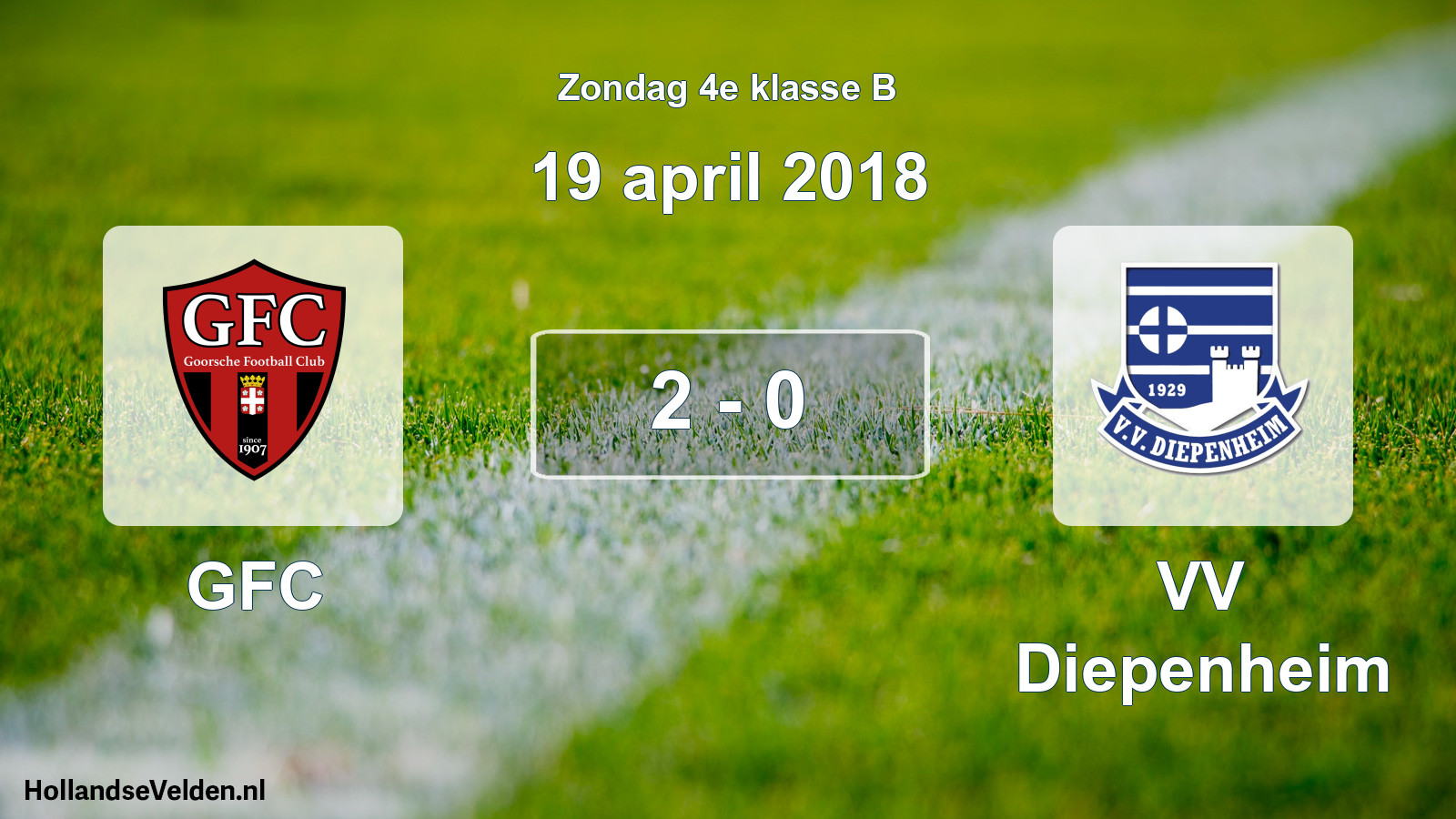 Total number of matches played: GFC - VV Diepenheim 2 - 0 (19 April 2018)
