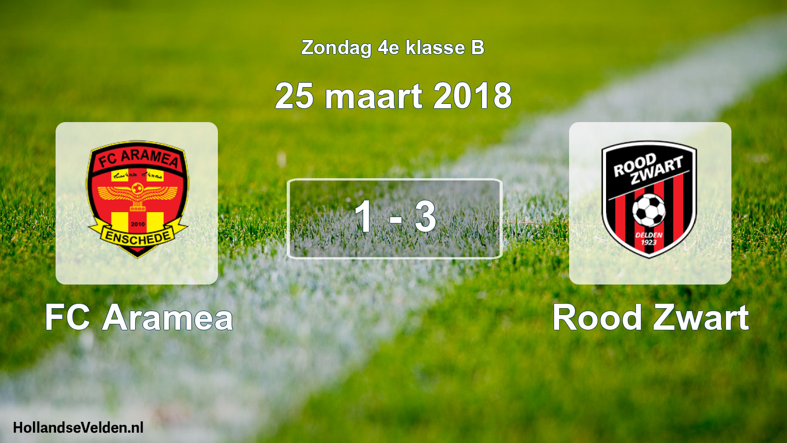 Total number of matches played: FC Aramea - Rood Zwart 1 - 3 (25 March 2018)