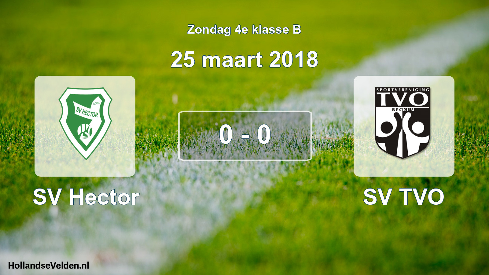 Total number of matches played: SV Hector - SV TVO 0 - 0 (25 March 2018)