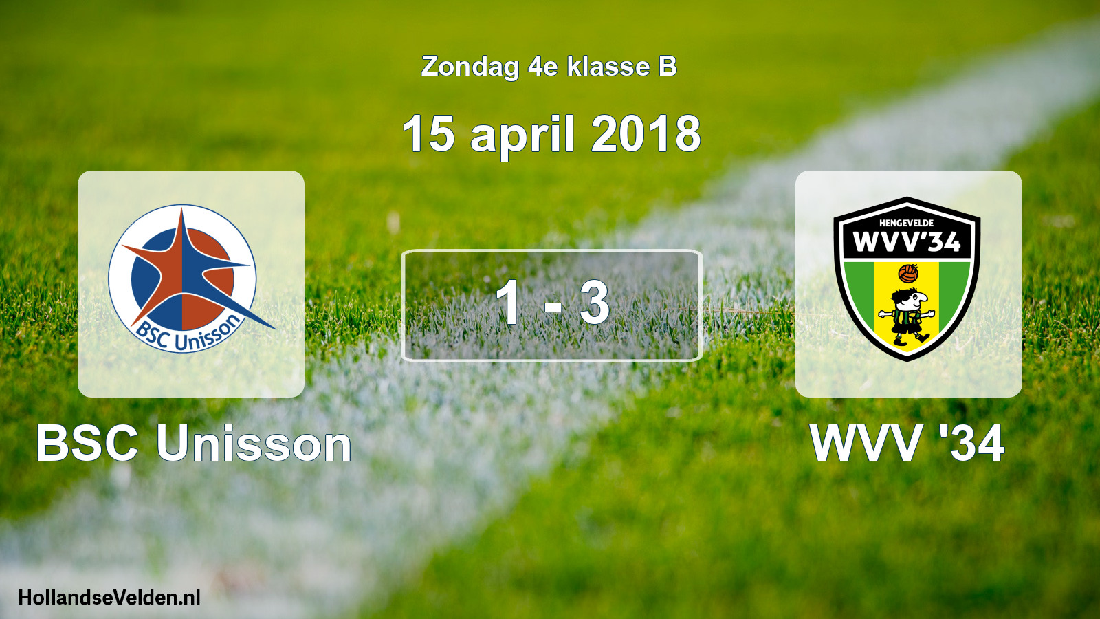 Total number of matches played: BSC Unisson - WVV '34 1 - 3 (15 April 2018)