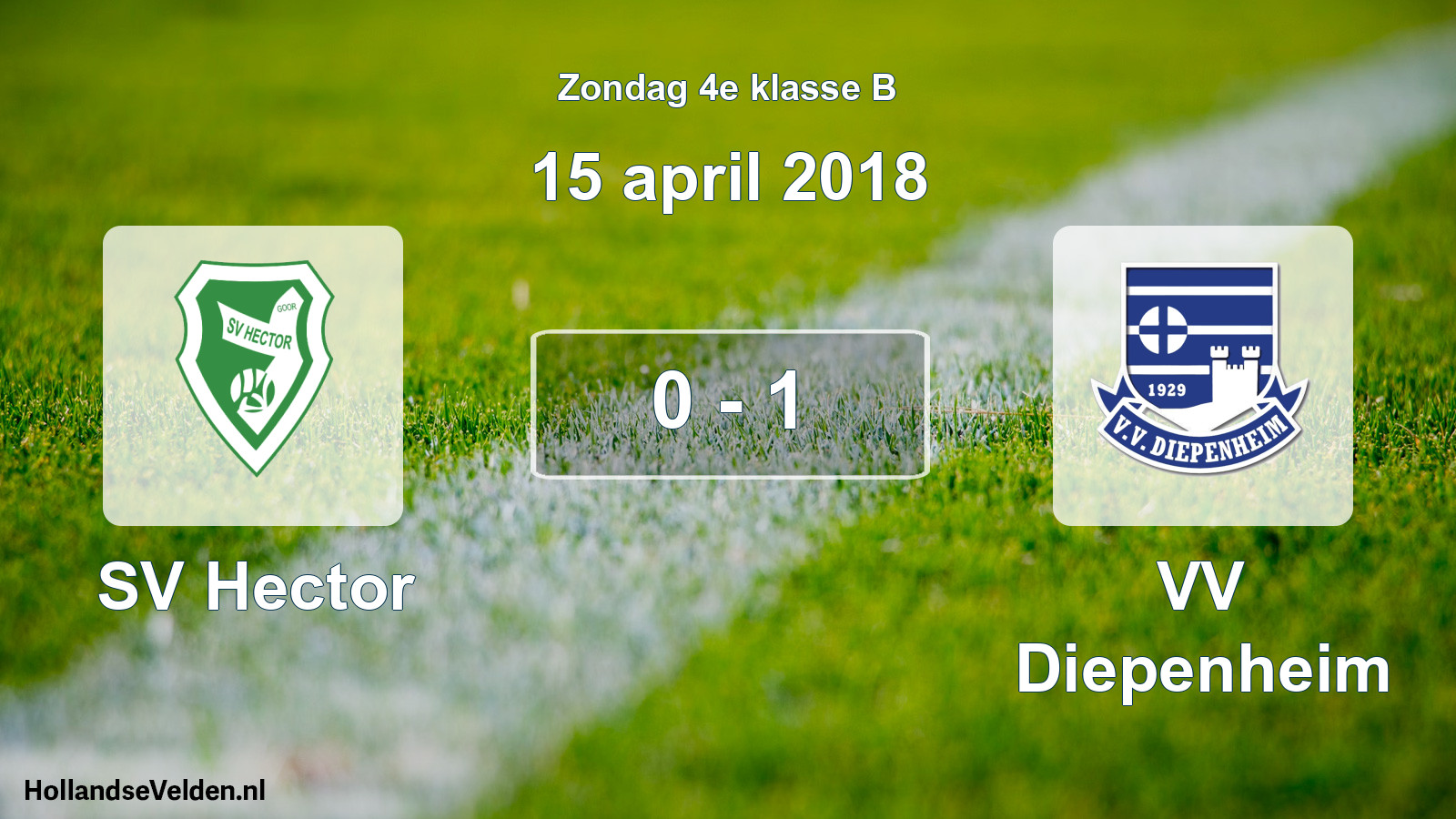Total number of matches played: SV Hector - VV Diepenheim 0 - 1 (15 April 2018)