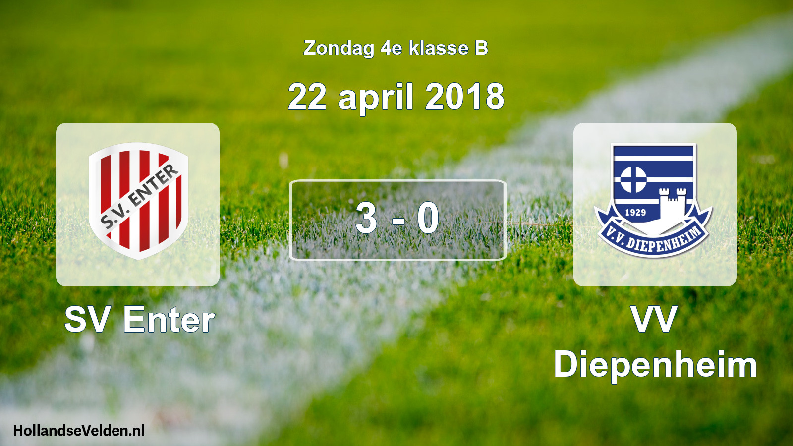 Total number of matches played: SV Enter - VV Diepenheim 3 - 0 (22 April 2018)