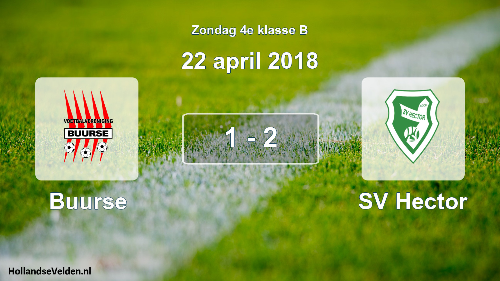 Total number of matches played: Buurse - SV Hector 1 - 2 (22 April 2018)