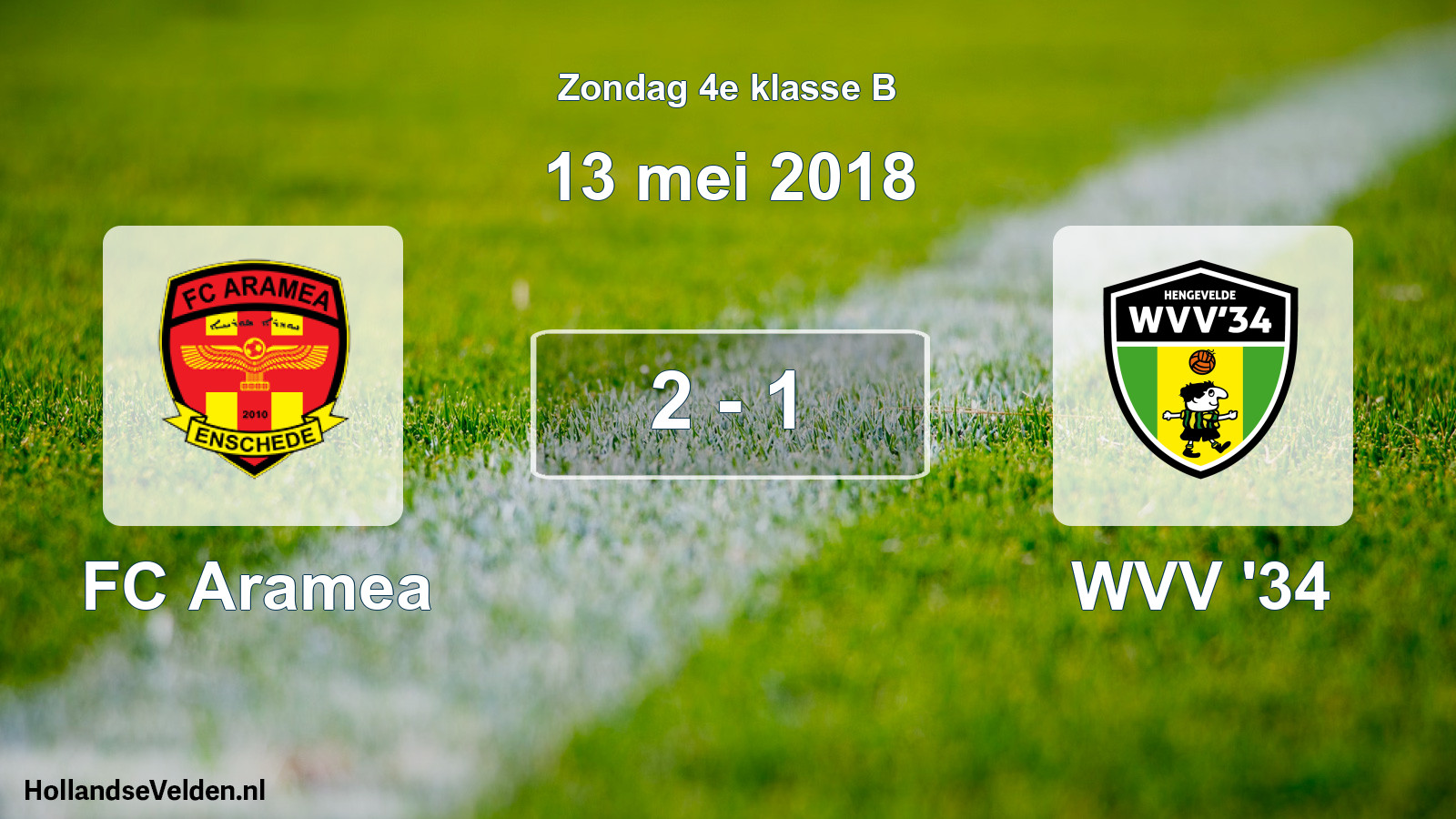 Total number of matches played: FC Aramea - WVV '34 2 - 1 (13 May 2018)