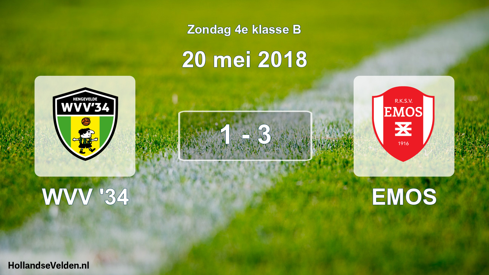 Total number of matches played: WVV '34 - EMOS 1 - 3 (20 May 2018)