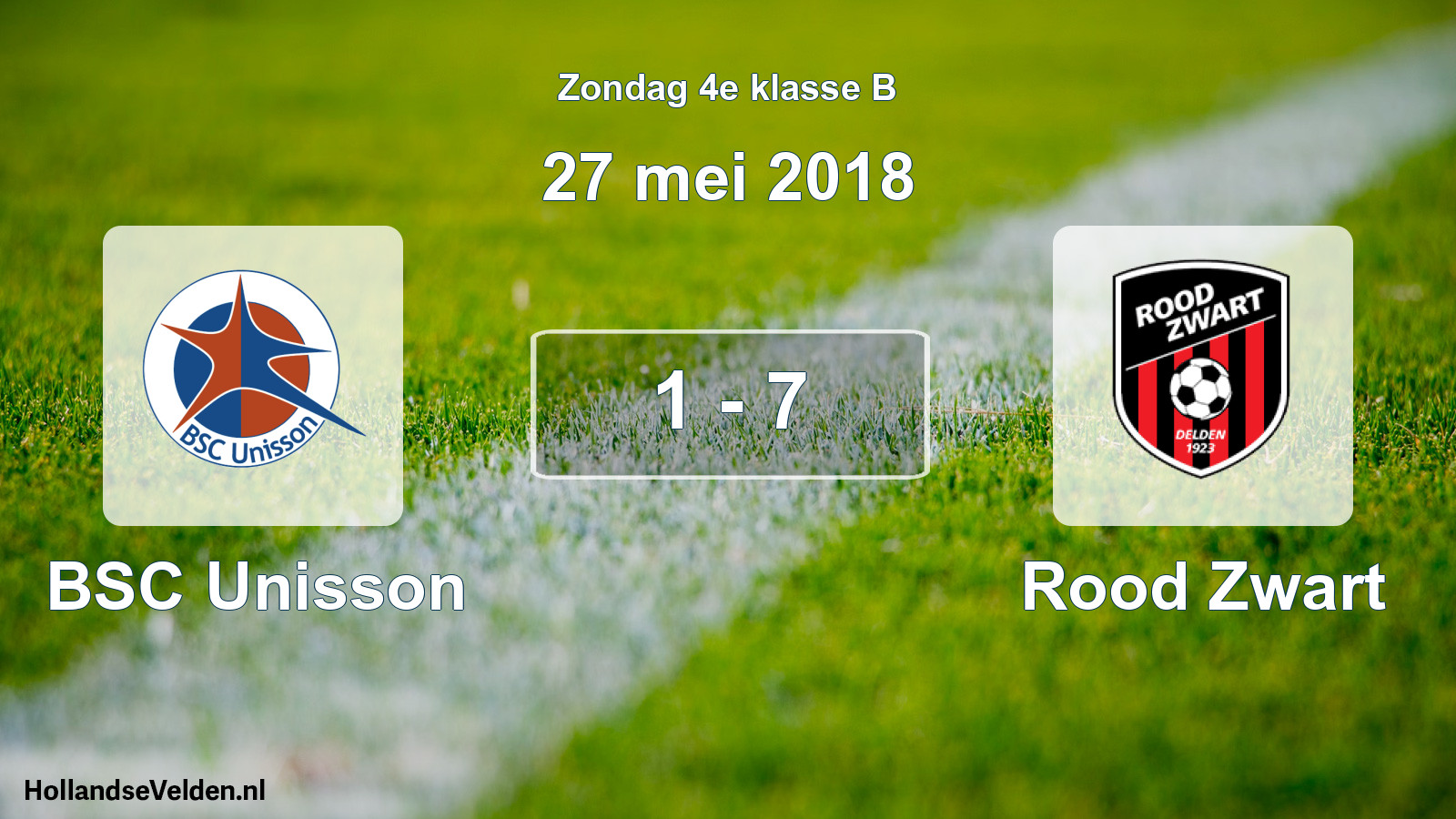 Total number of matches played: BSC Unisson - Rood Zwart 1 - 7 (27 May 2018)