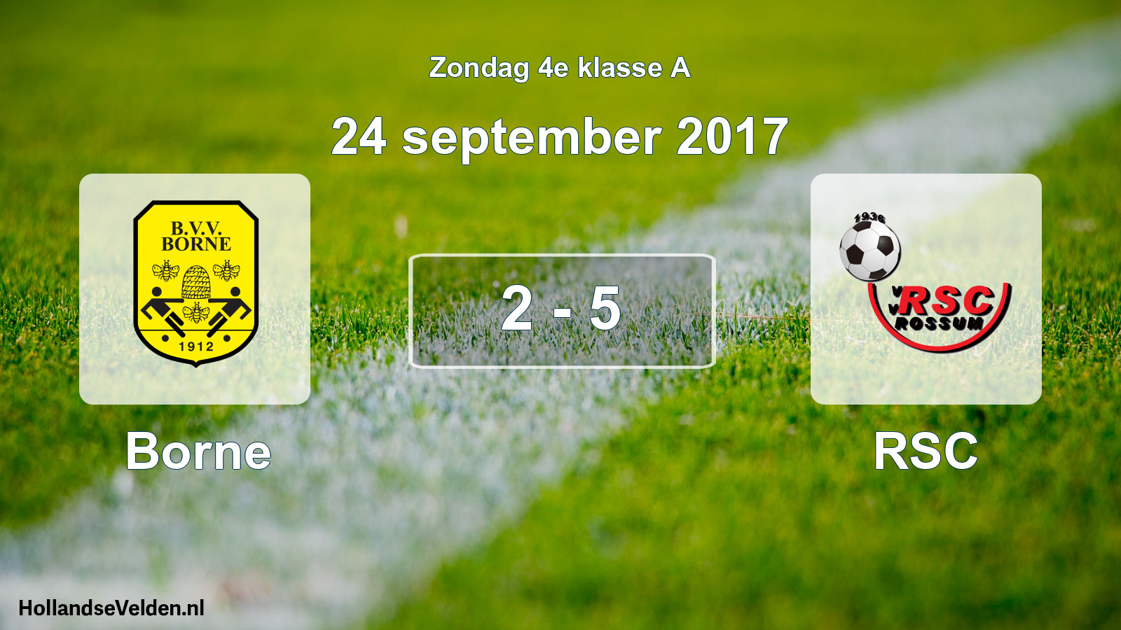 Total number of matches played: Borne - RSC 2 - 5 (24 September 2017)