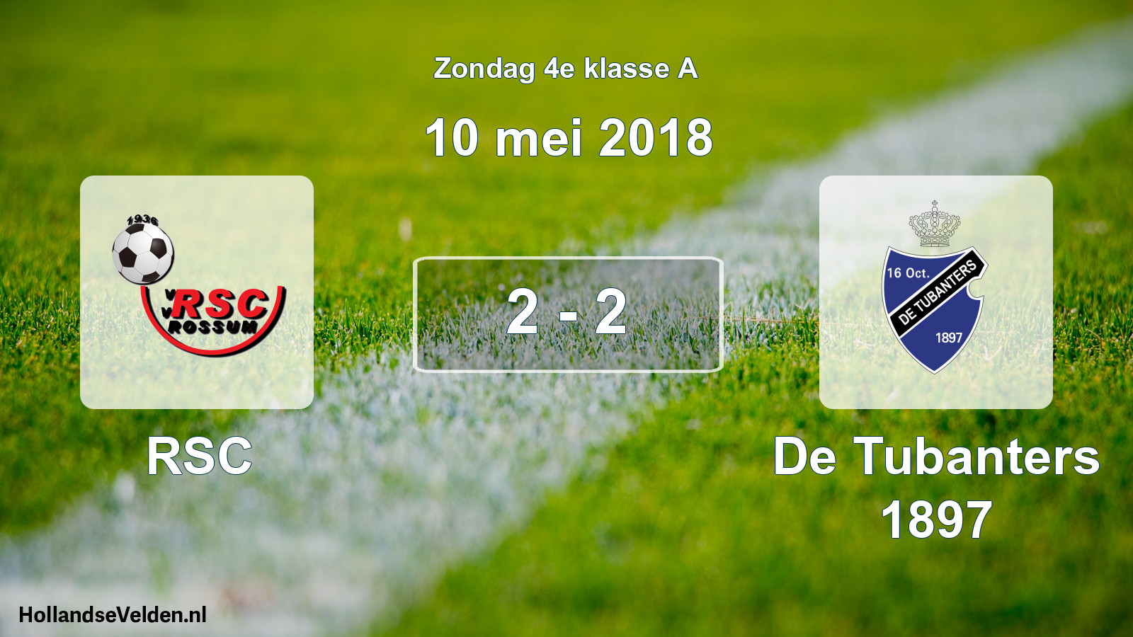 Total number of matches played: RSC - De Tubanters 1897 2 - 2 (10 May 2018)