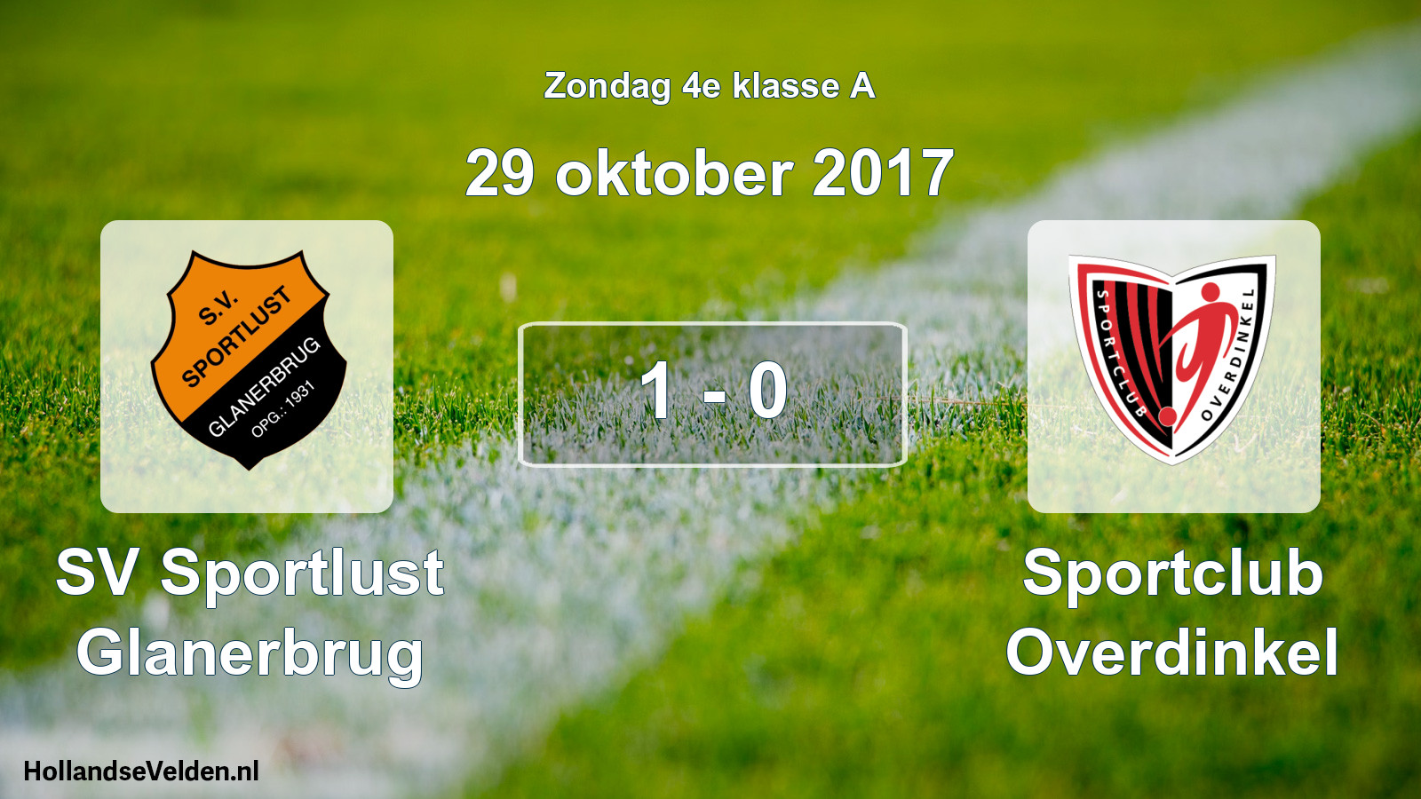 Total number of matches played: SV Sportlust Glanerbrug - Sportclub Overdinkel 1 - 0 (29 October 2017)