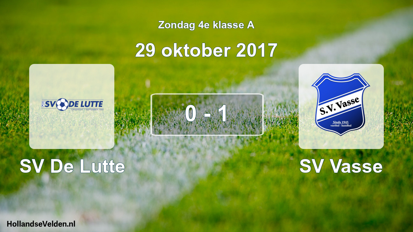 Total number of matches played: SV De Lutte - SV Vasse 0 - 1 (29 October 2017)