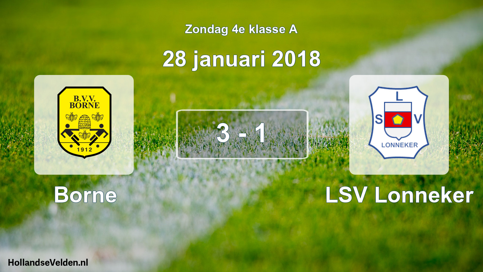 Total number of matches played: Borne - LSV Lonneker 3 - 1 (28 January 2018)