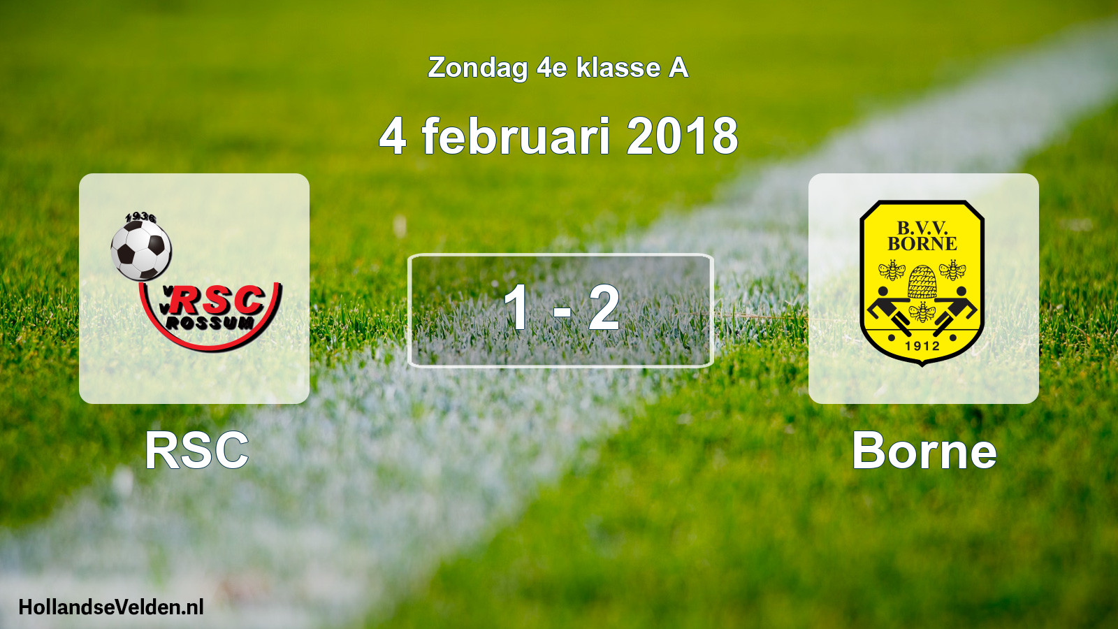 Total number of matches played: RSC - Borne 1 - 2 (4 February 2018)