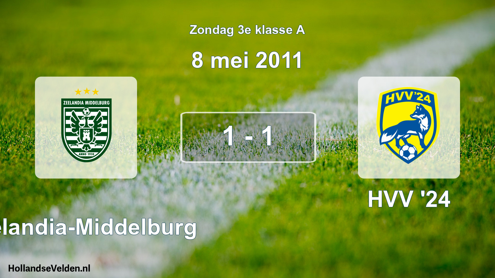 Total number of matches played: Zeelandia-Middelburg - HVV '24 1 - 1 (8 May 2011)