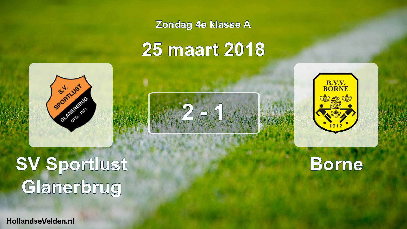 Total number of matches played: SV Sportlust Glanerbrug - Borne 2 - 1 (25 March 2018)