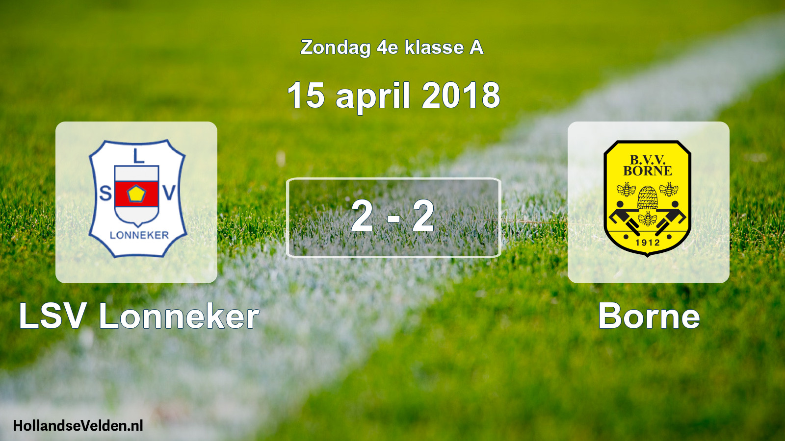 Total number of matches played: LSV Lonneker - Borne 2 - 2 (15 April 2018)