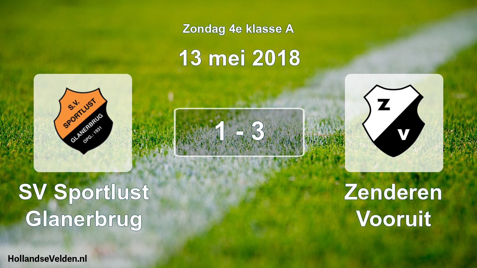 Total number of matches played: SV Sportlust Glanerbrug - Zenderen Vooruit 1 - 3 (13 May 2018)