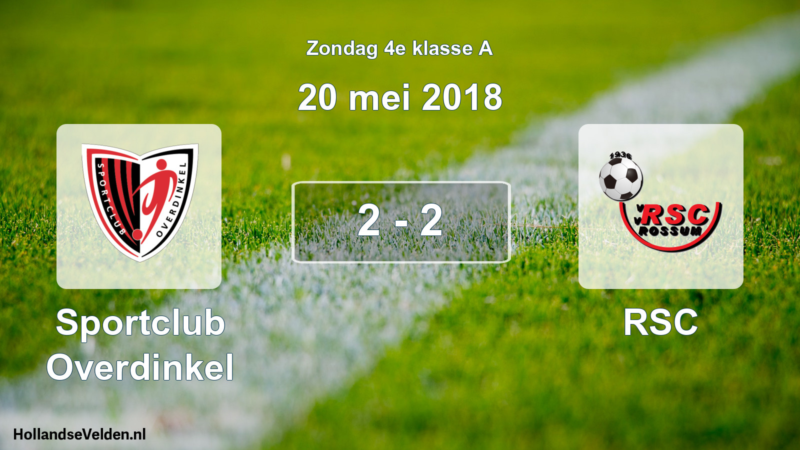 Total number of matches played: Sportclub Overdinkel - RSC 2 - 2 (20 May 2018)