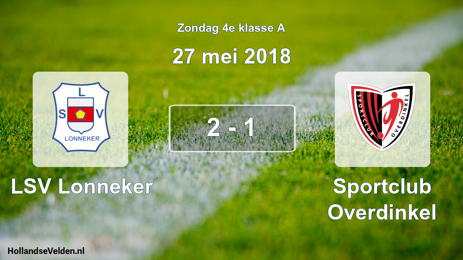 Total number of matches played: LSV Lonneker - Sportclub Overdinkel 2 - 1 (27 May 2018)
