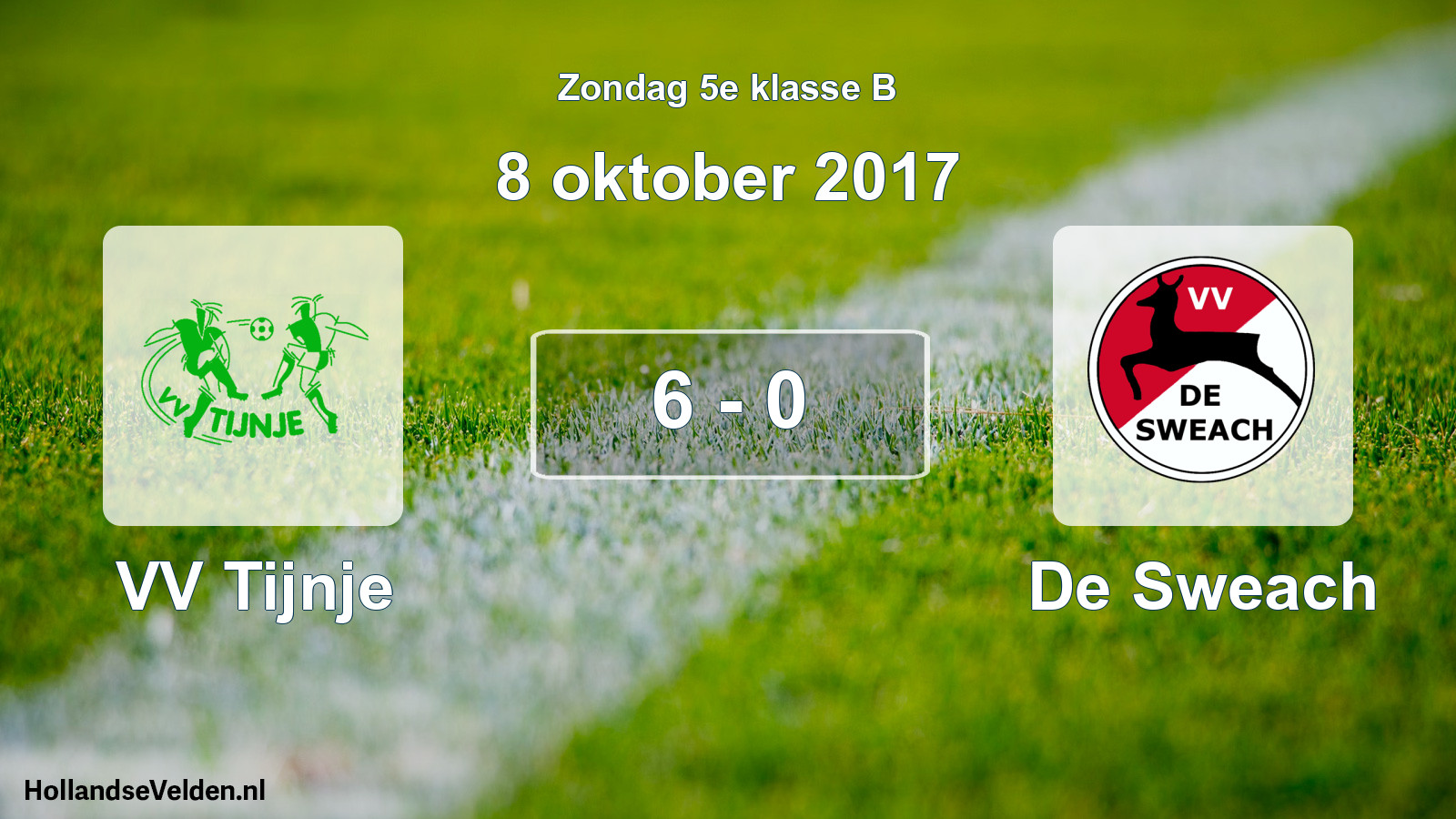 Total number of matches played: VV Tijnje - De Sweach 6 - 0 (8 October 2017)