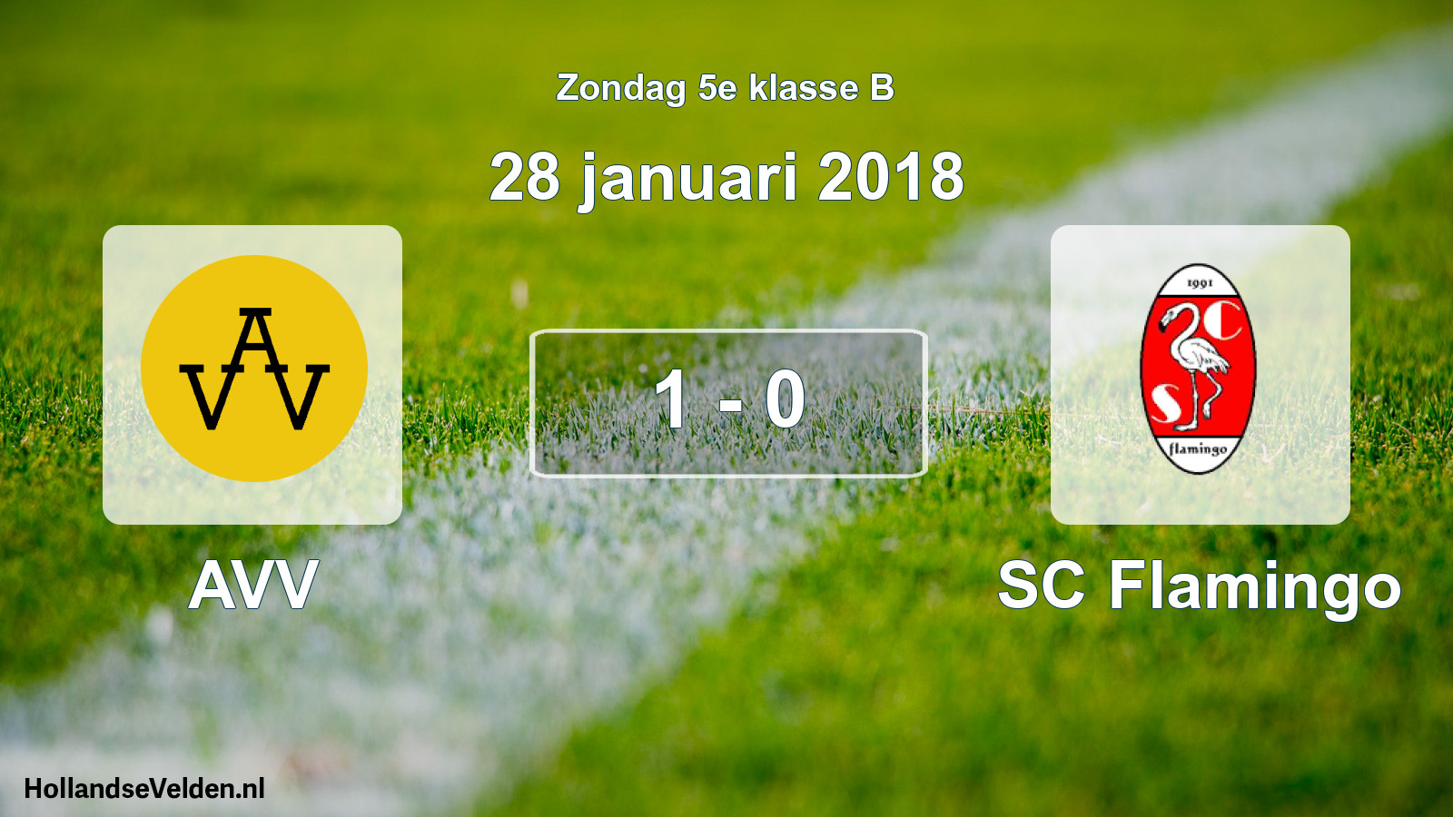 Total number of matches played: AVV - SC Flamingo 1 - 0 (28 January 2018)