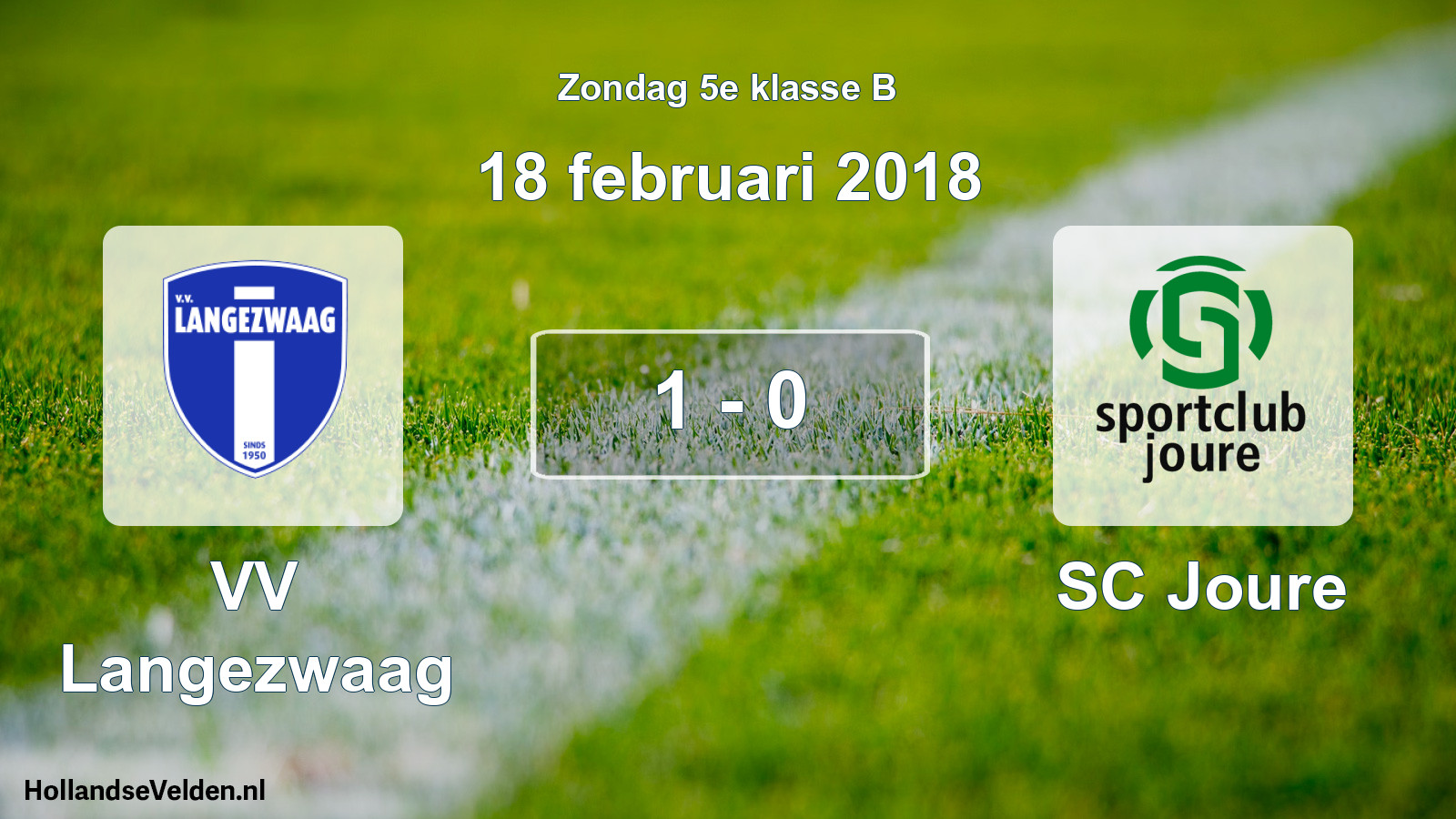 Total number of matches played: VV Langezwaag - SC Joure 1 - 0 (18 February 2018)