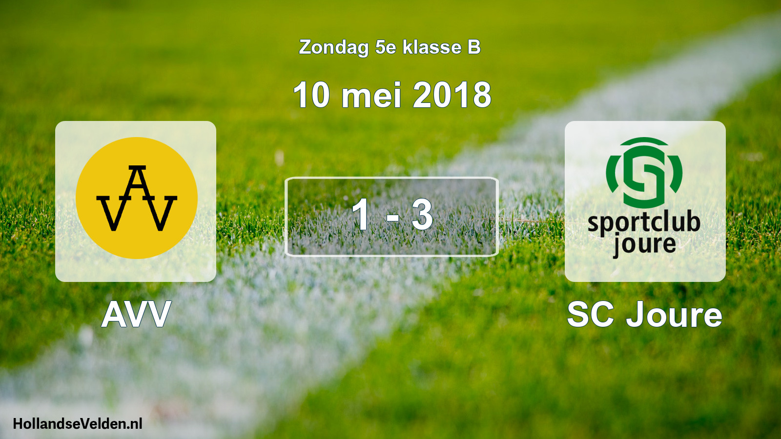 Total number of matches played: AVV - SC Joure 1 - 3 (10 May 2018)