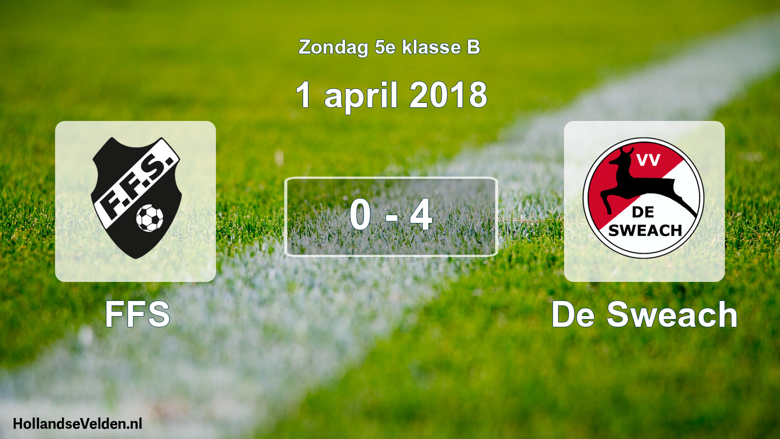 Total number of matches played: FFS - De Sweach 0 - 4 (1 April 2018)