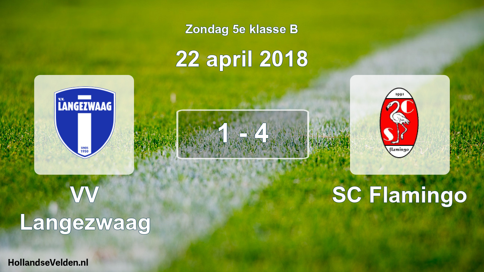 Total number of matches played: VV Langezwaag - SC Flamingo 1 - 4 (22 April 2018)