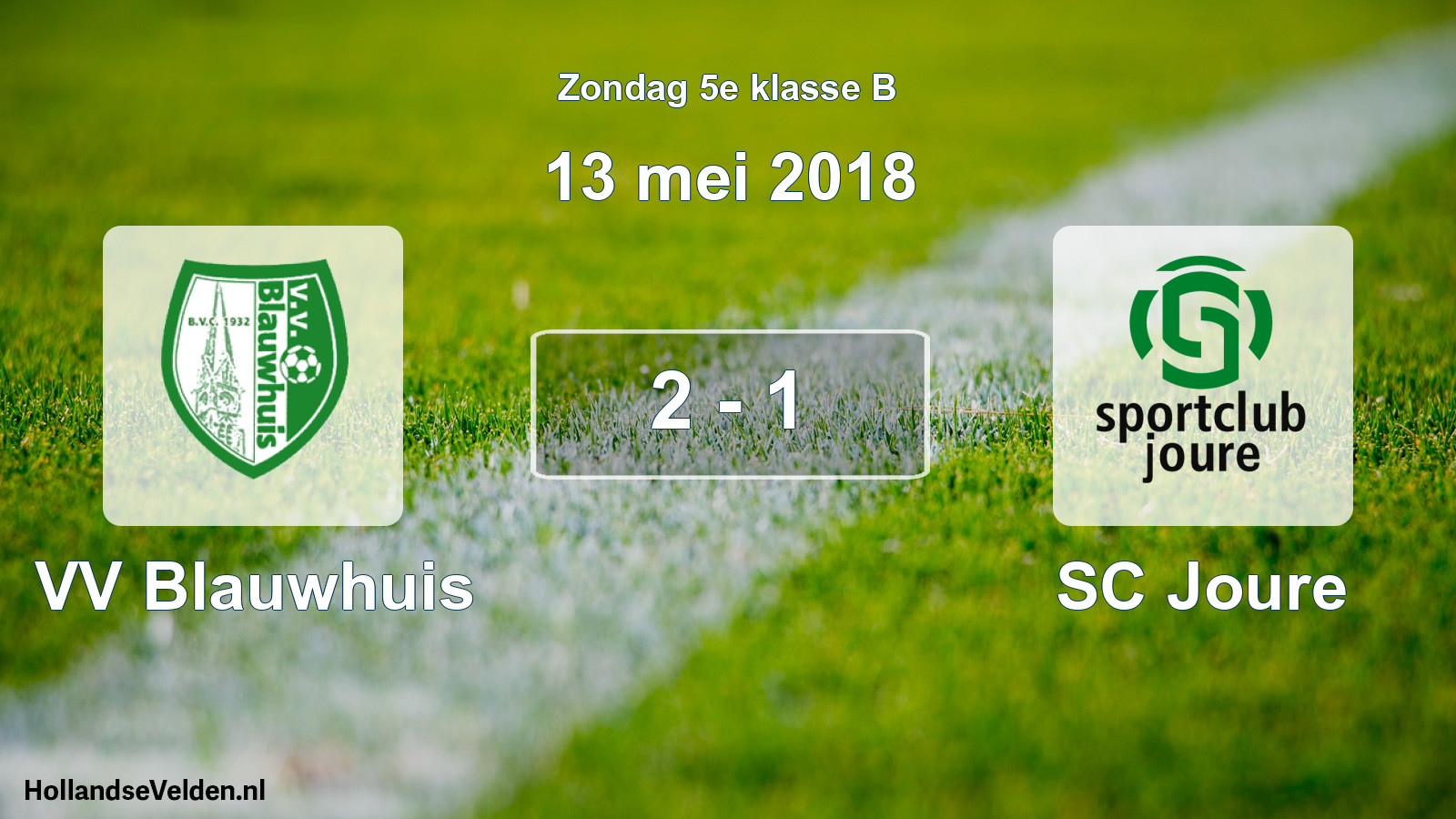 Total number of matches played: VV Blauwhuis - SC Joure 2 - 1 (13 May 2018)
