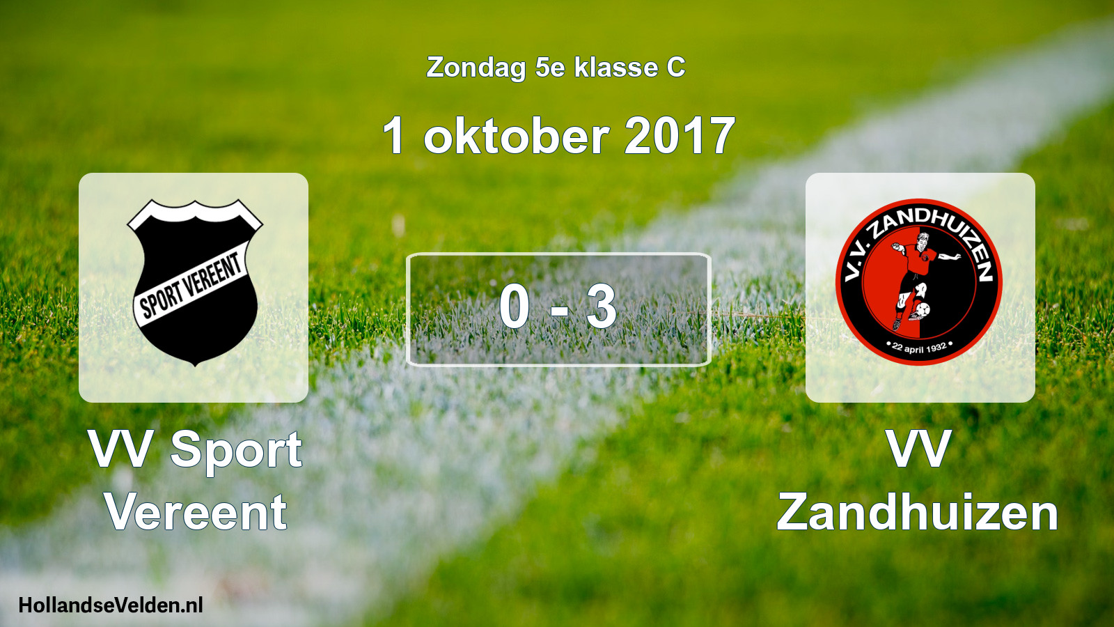 Total number of matches played: VV Sport Vereent - VV Zandhuizen 0 - 3 (1 October 2017)