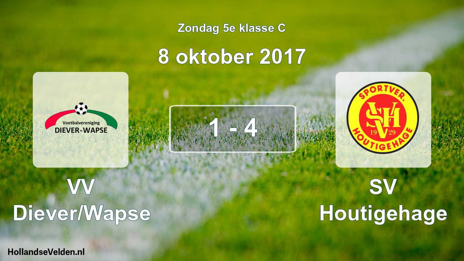 Total number of matches played: VV Diever/Wapse - SV Houtigehage 1 - 4 (8 October 2017)