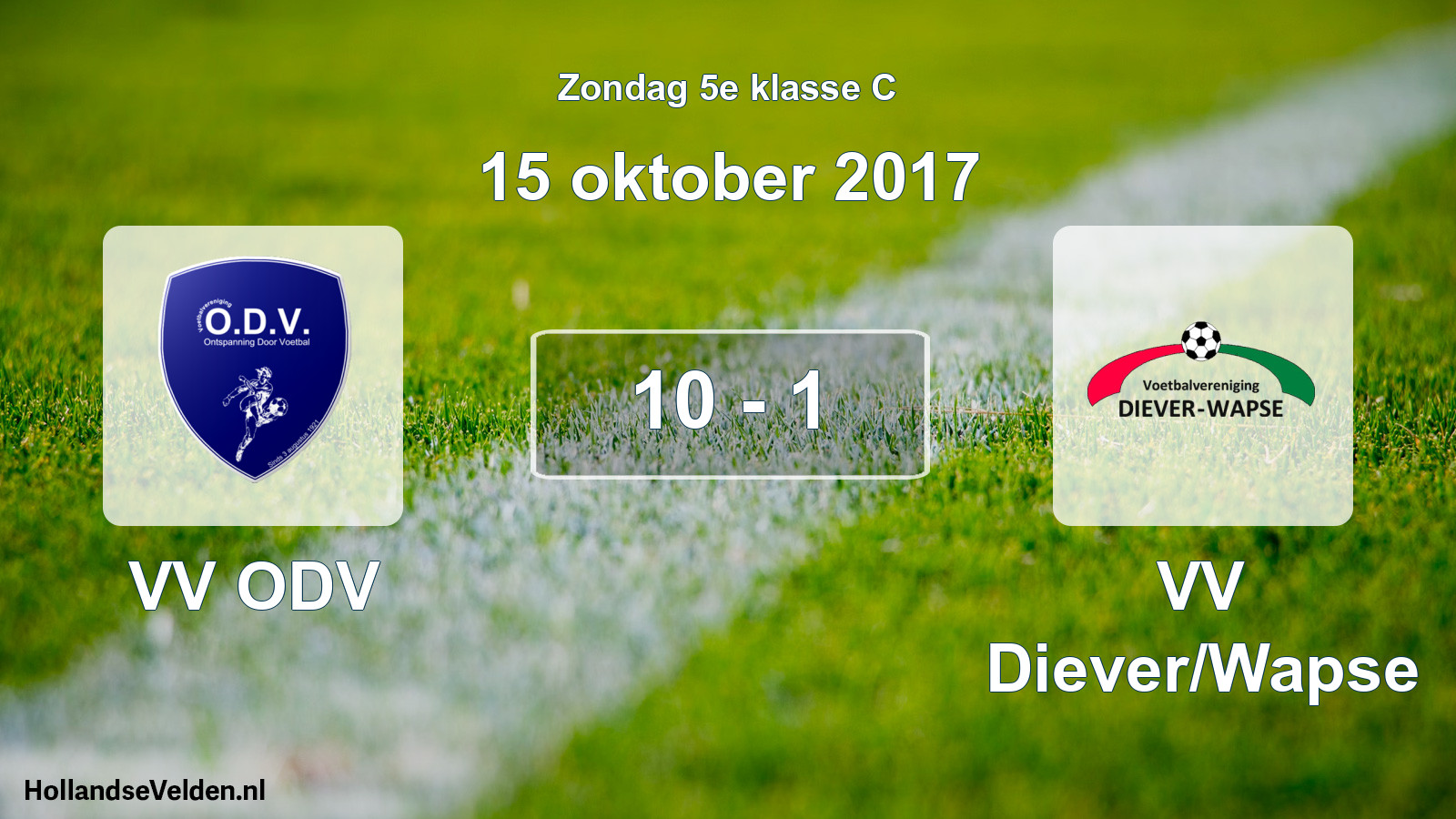 Total number of matches played: VV ODV - VV Diever/Wapse 10 - 1 (15 October 2017)