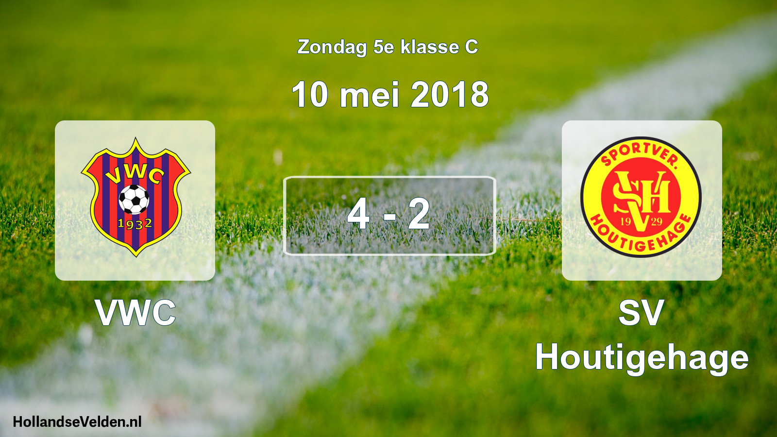 Total number of matches played: VWC - SV Houtigehage 4 - 2 (10 May 2018)