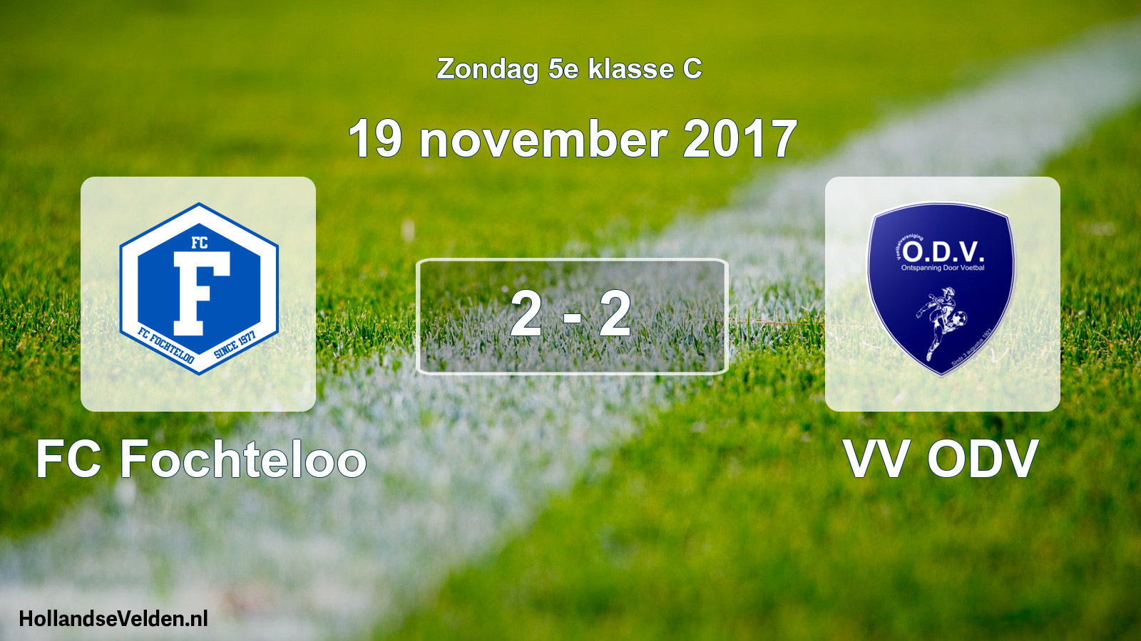 Total number of matches played: FC Fochteloo - VV ODV 2 - 2 (19 November 2017)