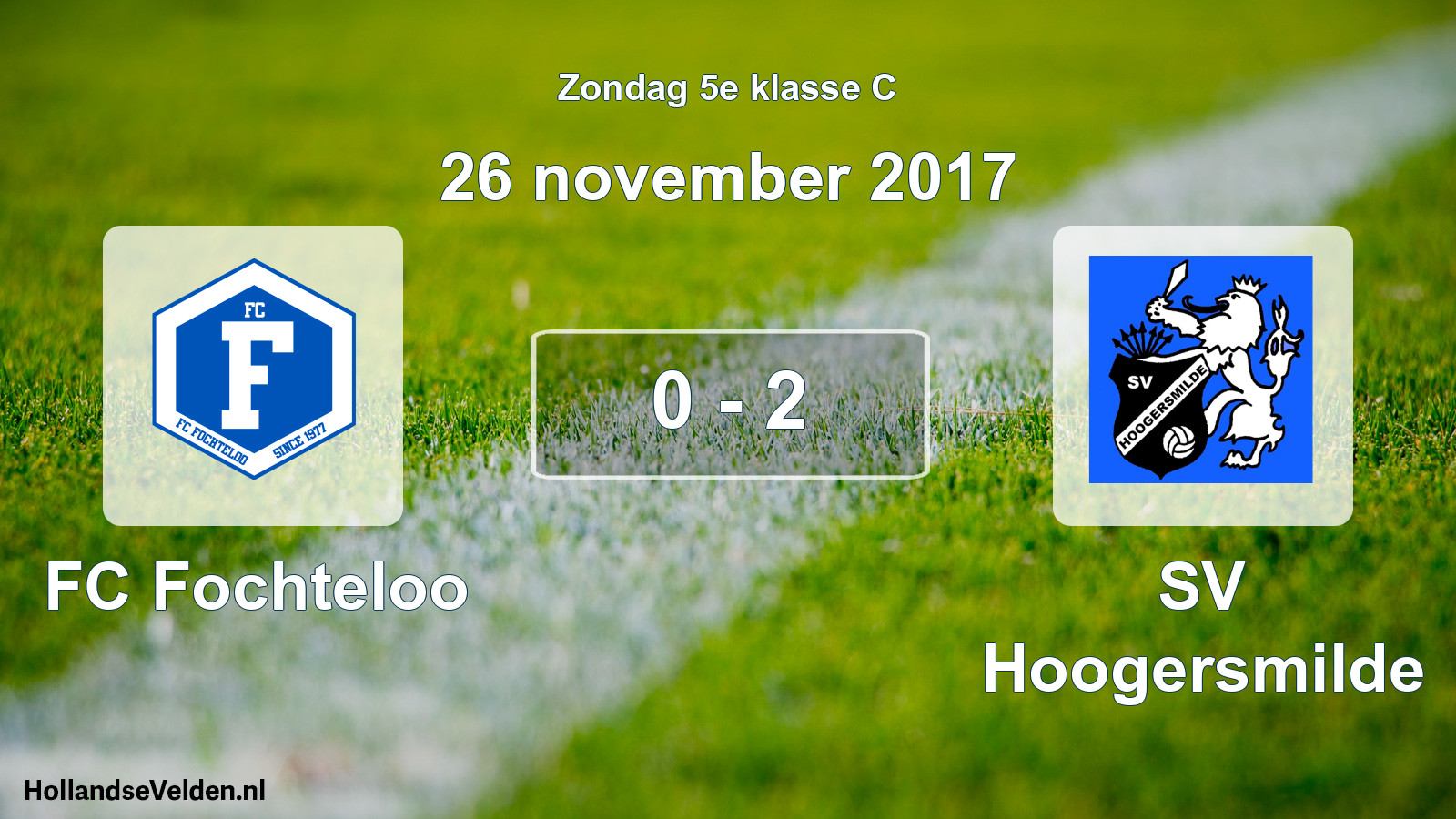 Total number of matches played: FC Fochteloo - SV Hoogersmilde 0 - 2 (26 November 2017)