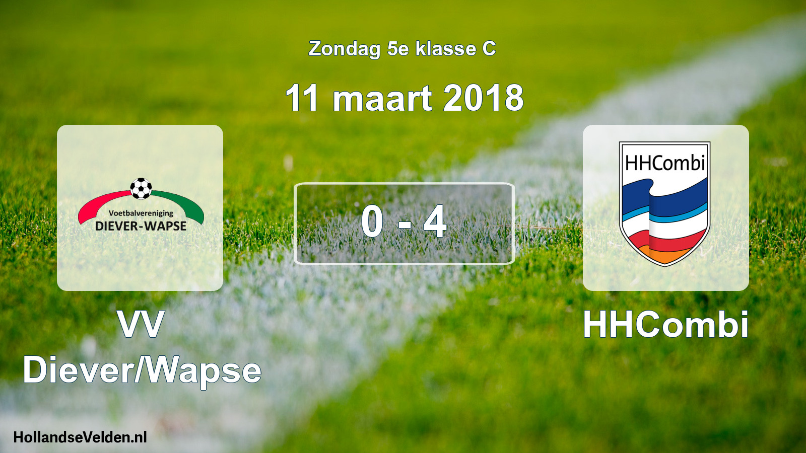 Total number of matches played: VV Diever/Wapse - HHCombi 0 - 4 (11 March 2018)