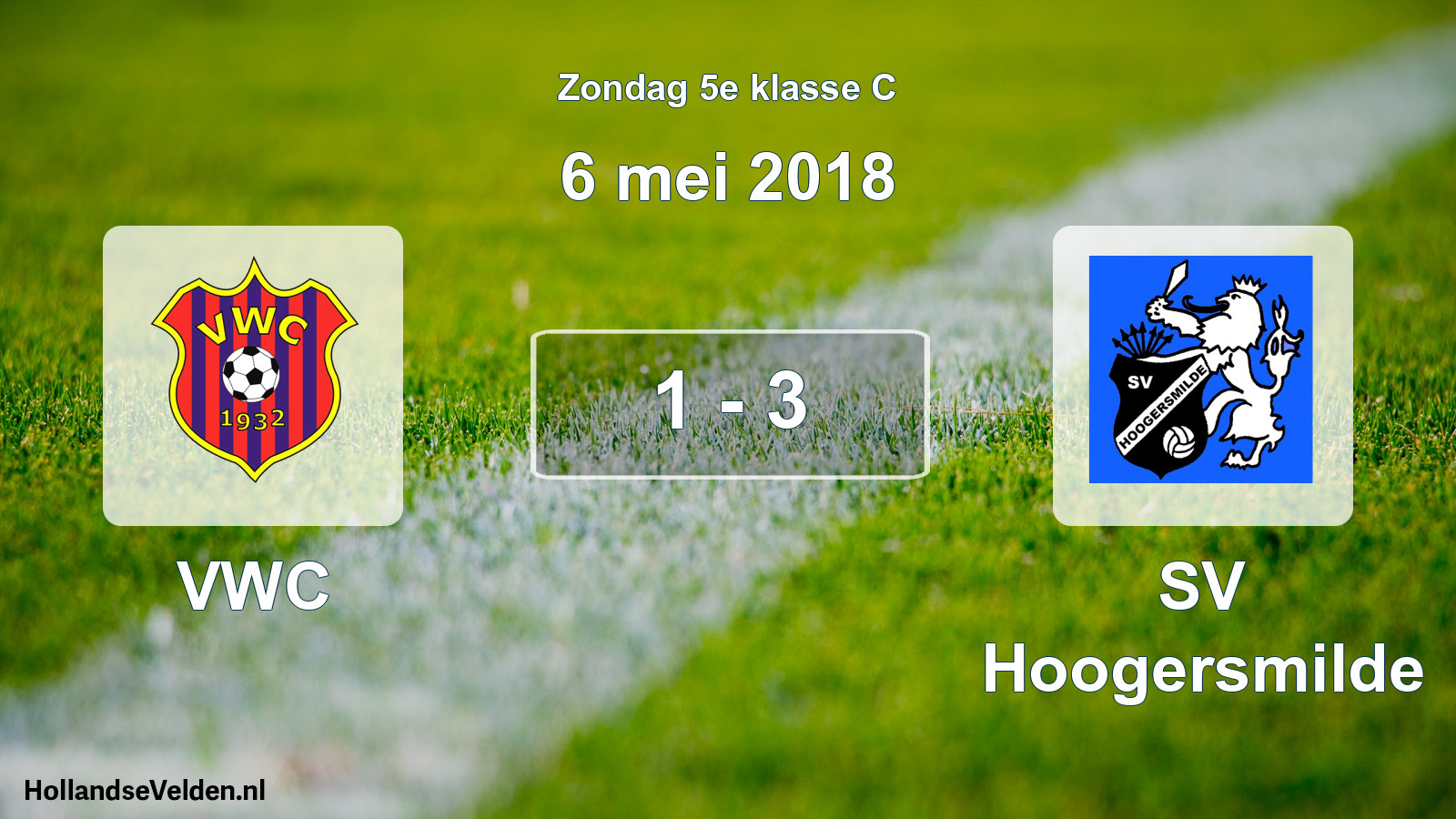 Total number of matches played: VWC - SV Hoogersmilde 1 - 3 (6 May 2018)