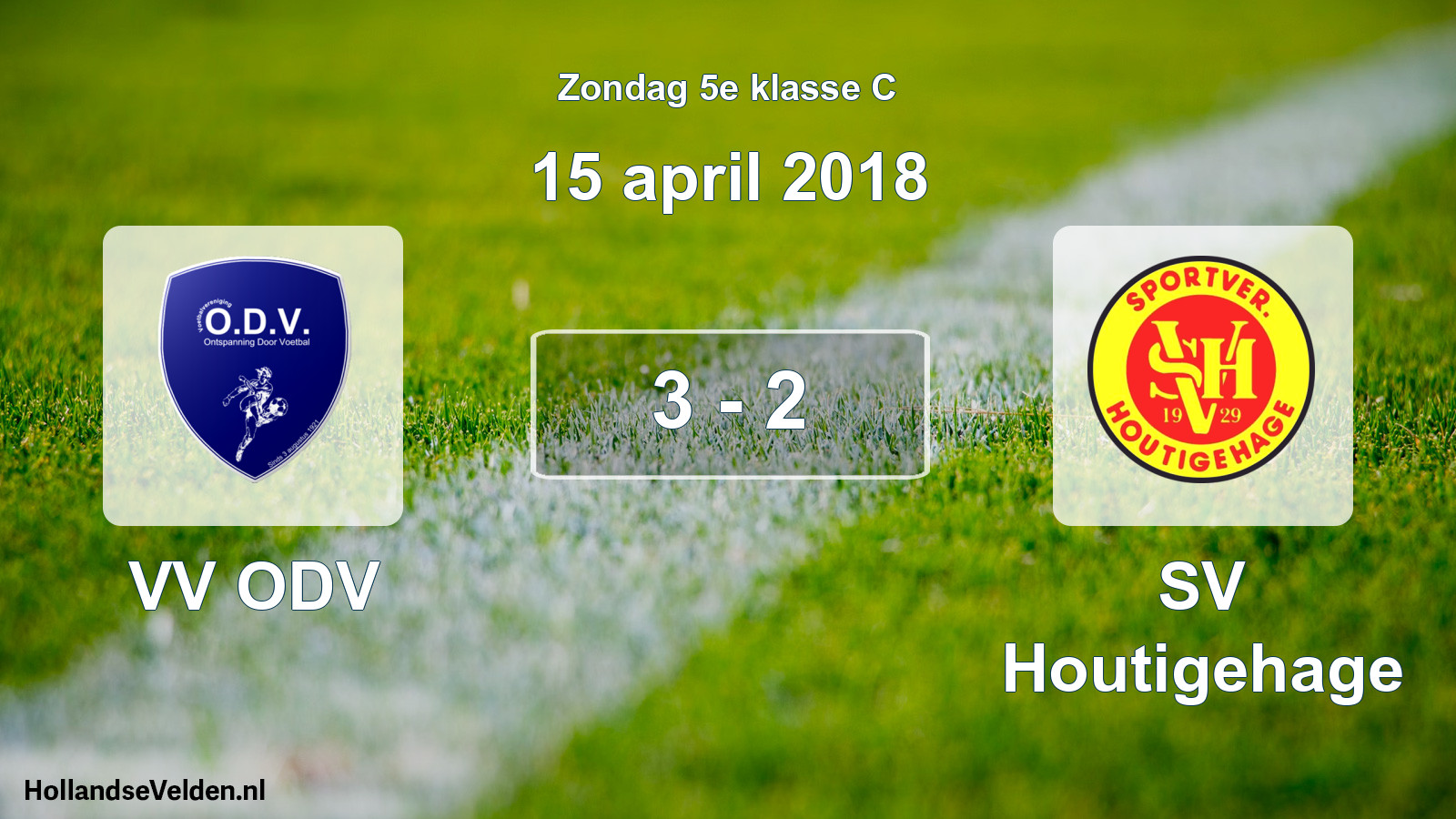 Total number of matches played: VV ODV - SV Houtigehage 3 - 2 (15 April 2018)