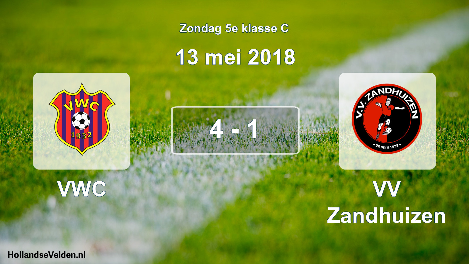 Total number of matches played: VWC - VV Zandhuizen 4 - 1 (13 May 2018)