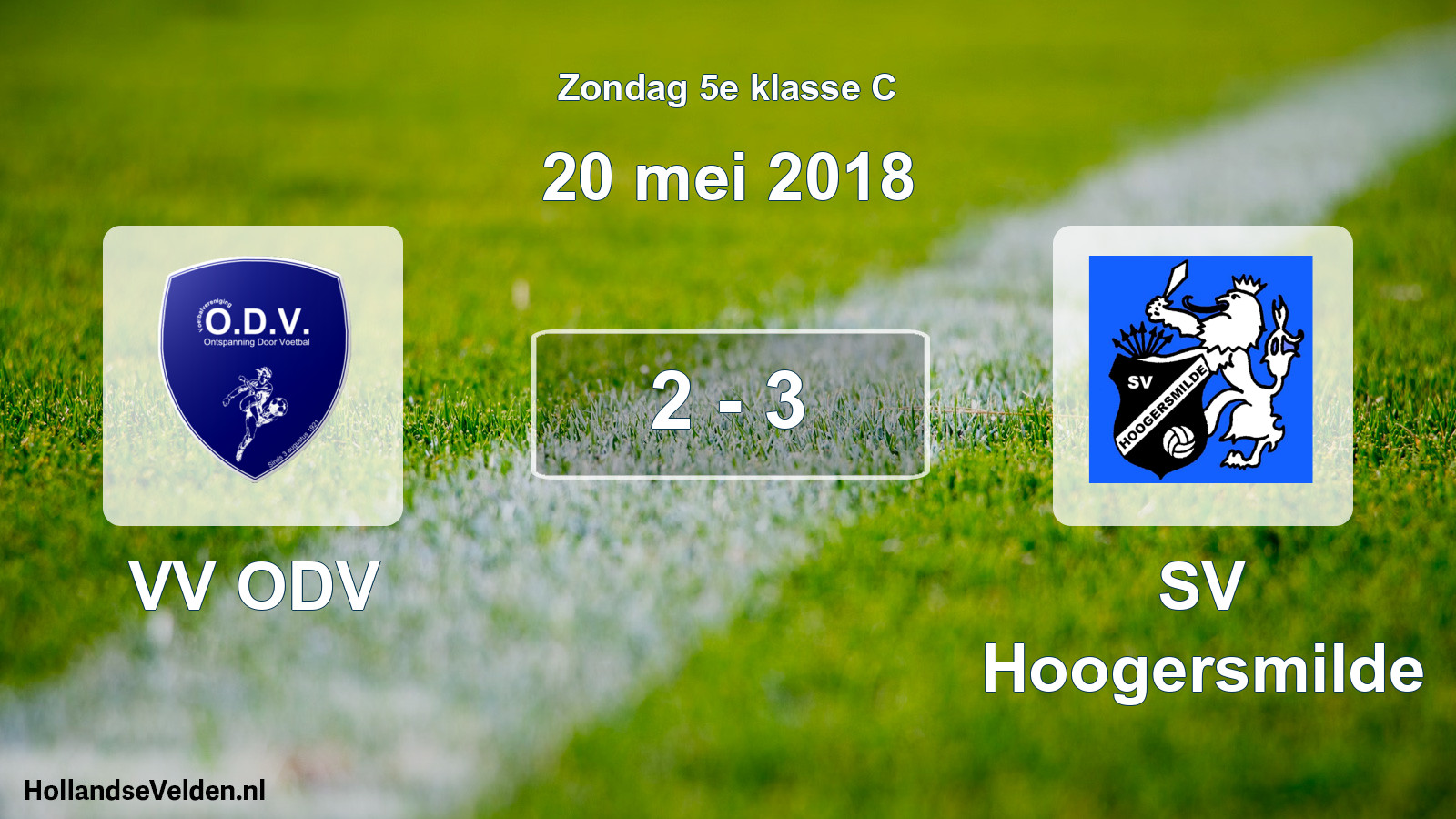 Total number of matches played: VV ODV - SV Hoogersmilde 2 - 3 (20 May 2018)