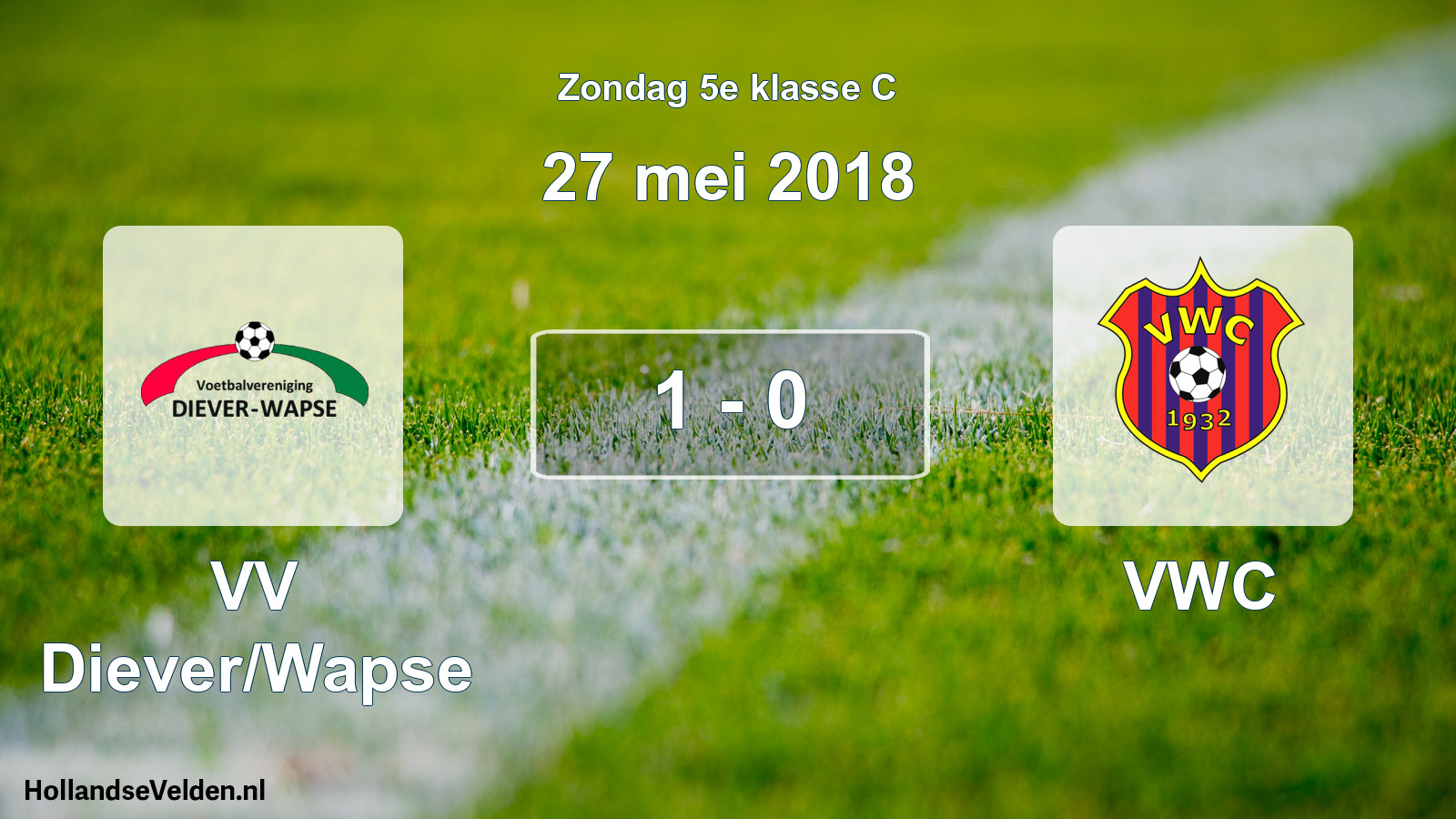 Total number of matches played: VV Diever/Wapse - VWC 1 - 0 (27 May 2018)