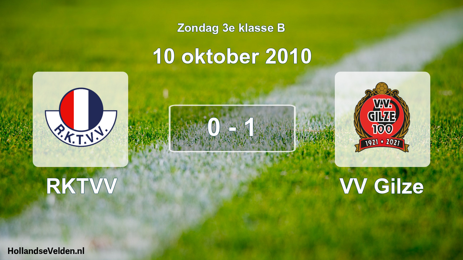 Total number of matches played: RKTVV - VV Gilze 0 - 1 (10 October 2010)